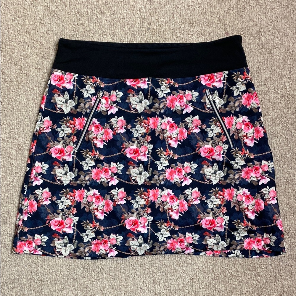 Daily Sports Floral Navy and Pink Women's Skirt